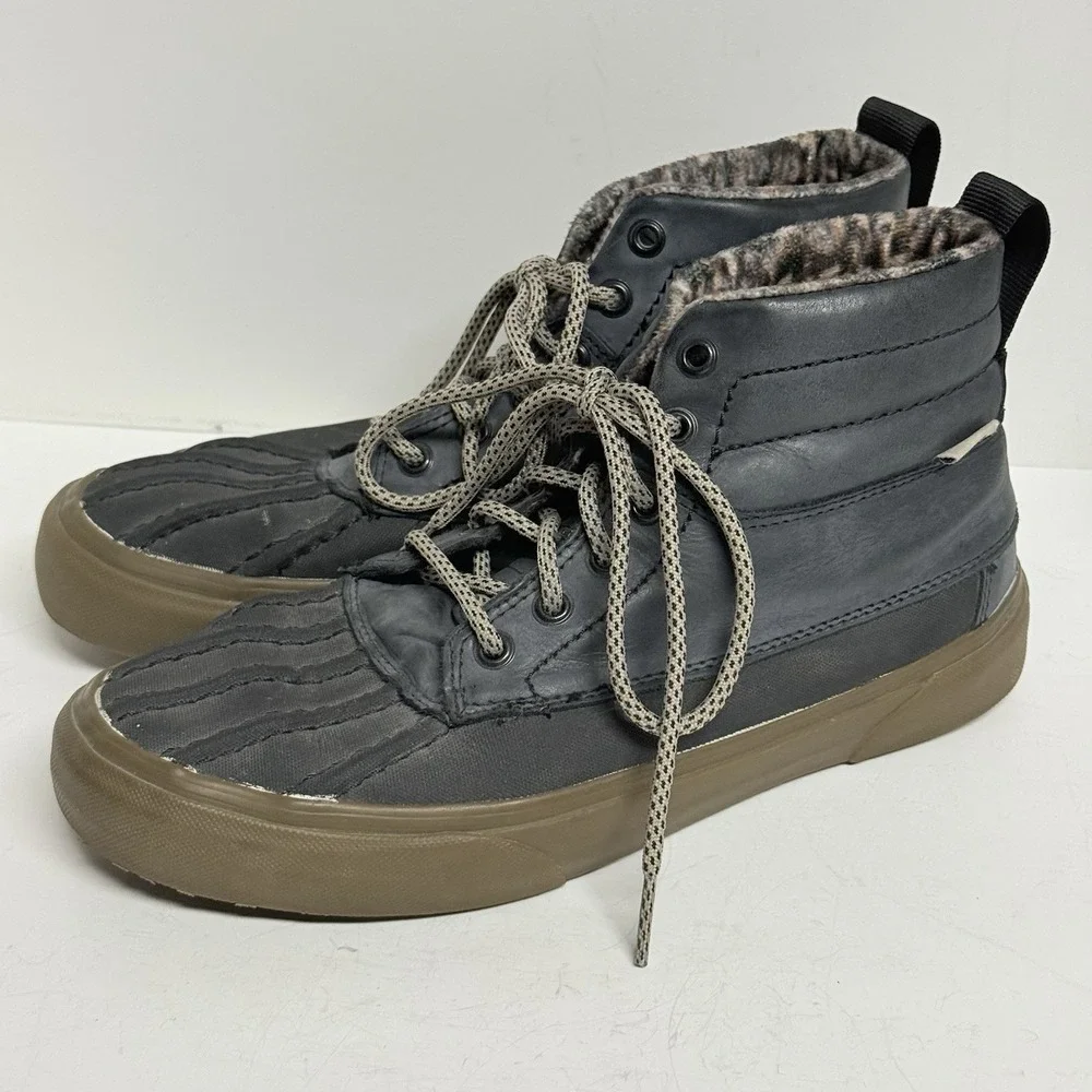 Vans Sk8 Hi Del Pato MTE Duck Boots Mens 7 Womens 8.5 Weather Resistant Black